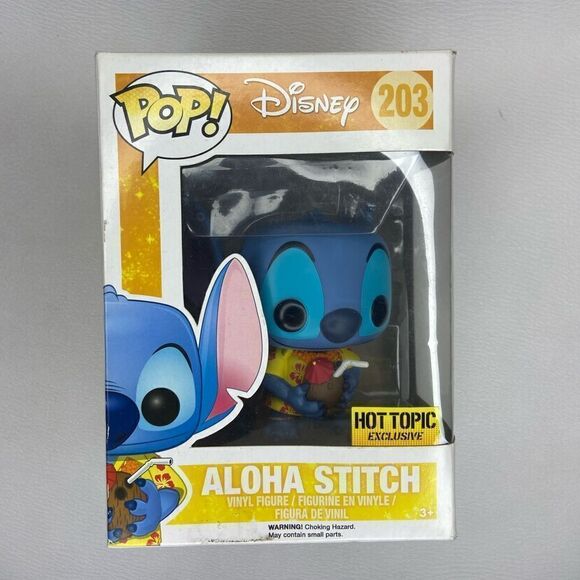 NWB POP! Funko Disney Lilo & Stitch: Aloha Stitch Exclusive #203 - Picture 4 of 10